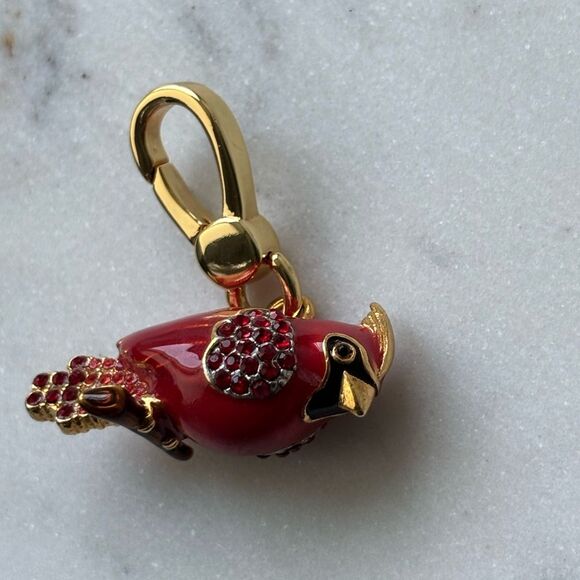 Juicy Couture Red and Gold Bird Brooch - Picture 5 of 9